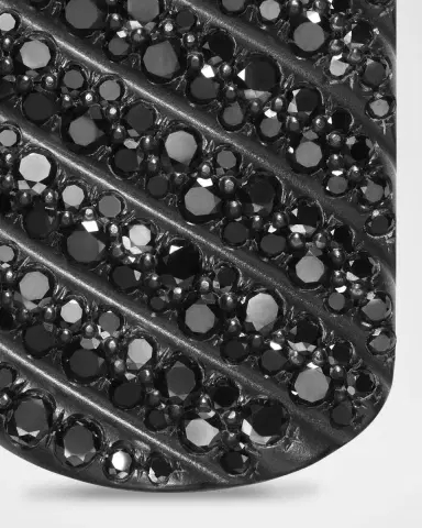 David Yurman Men 's Sculpted Cable Tag in Black Titanium with Diamonds, 35mm | Thumbnail 6 David Yurman Men 's Sculpted Cable Tag in Black Titanium with Diamonds, 35mm | Thumbnail 6