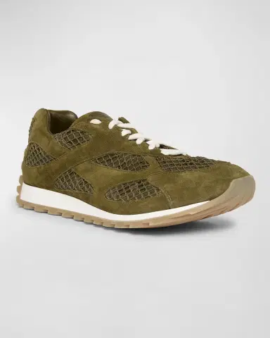 Bottega Veneta Orbit Suede Mesh Runner Sneakers | Thumbnail 2