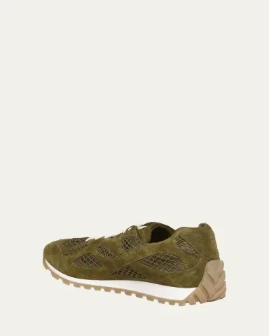 Bottega Veneta Orbit Suede Mesh Runner Sneakers | Thumbnail 13