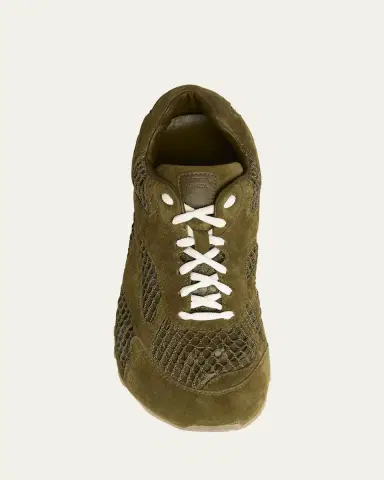 Bottega Veneta Orbit Suede Mesh Runner Sneakers | Thumbnail 14