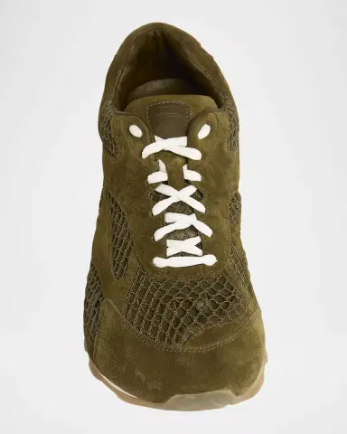 Bottega Veneta Orbit Suede Mesh Runner Sneakers | Thumbnail 5