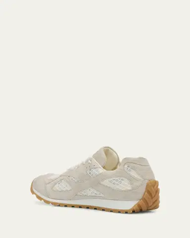 Bottega Veneta Orbit Suede Mesh Runner Sneakers | Thumbnail 9