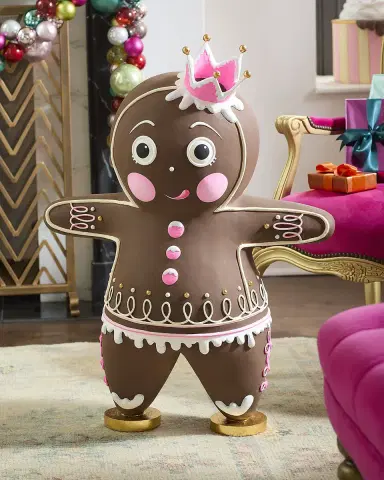 Glitterville Ginger Dough Christmas Display, 34" | Thumbnail 1