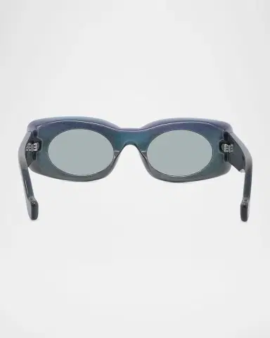 Loewe Men's Holographic Thin Geometric Sunglasses | Thumbnail 5