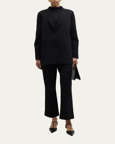 Lafayette 148 New York Single-Button Matte Crepe Blazer | Thumbnail 2 Lafayette 148 New York Single-Button Matte Crepe Blazer | Thumbnail 2