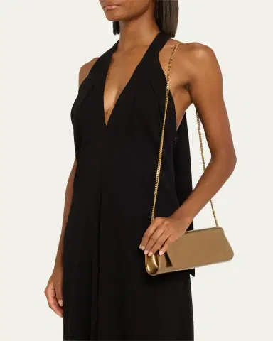 Akris Anouk Small Metallic Leather Clutch Bag | Thumbnail 2 Akris Anouk Small Metallic Leather Clutch Bag | Thumbnail 2