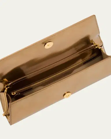 Akris Anouk Small Metallic Leather Clutch Bag | Thumbnail 4 Akris Anouk Small Metallic Leather Clutch Bag | Thumbnail 4