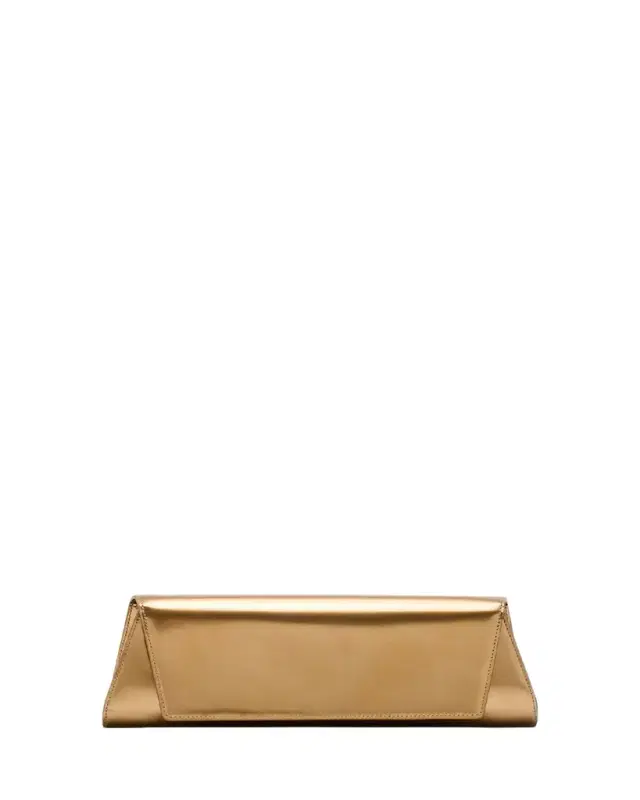 Akris Anouk Small Metallic Leather Clutch Bag
