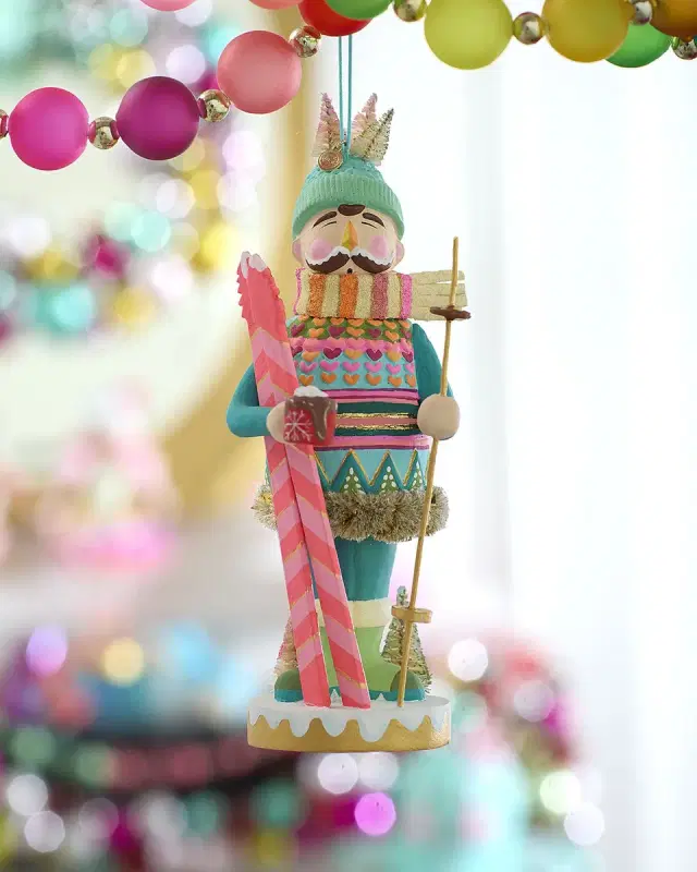 Glitterville Here We Come a Waffling Bronson Christmas Ornament