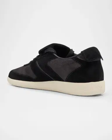 Giuseppe Zanotti Men's Bicolor Suede Low-Top Sneakers | Thumbnail 3 Giuseppe Zanotti Men's Bicolor Suede Low-Top Sneakers | Thumbnail 3