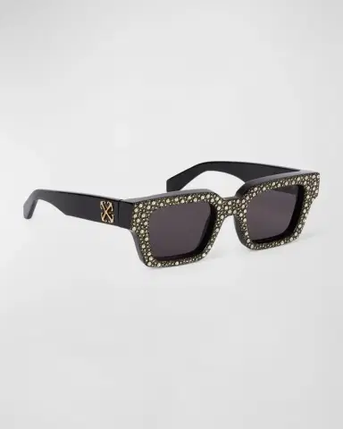 Off-White Virgil Embellished Square Acetate Sunglasses | Thumbnail 2 Off-White Virgil Embellished Square Acetate Sunglasses | Thumbnail 2