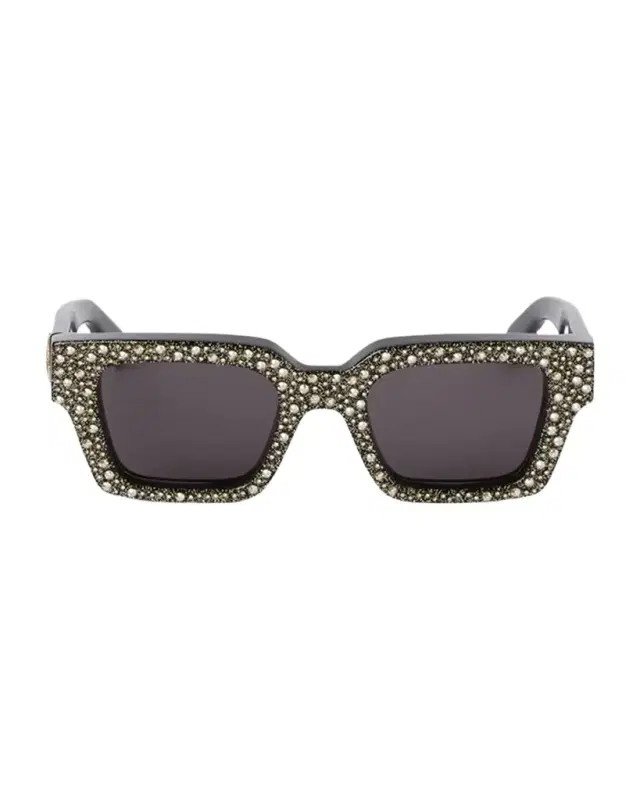 Virgil Embellished Square Acetate Sunglasses