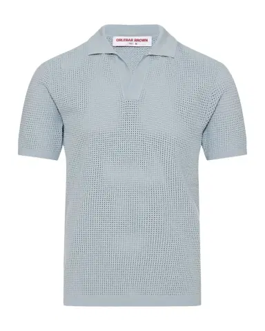 Orlebar Brown Men's Roddy Waffle Mesh Stitch Short-Sleeve Polo Shirt | Thumbnail 1 Orlebar Brown Men's Roddy Waffle Mesh Stitch Short-Sleeve Polo Shirt | Thumbnail 1