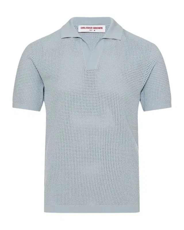 Men 's Roddy Waffle Mesh Stitch Short-Sleeve Polo Shirt