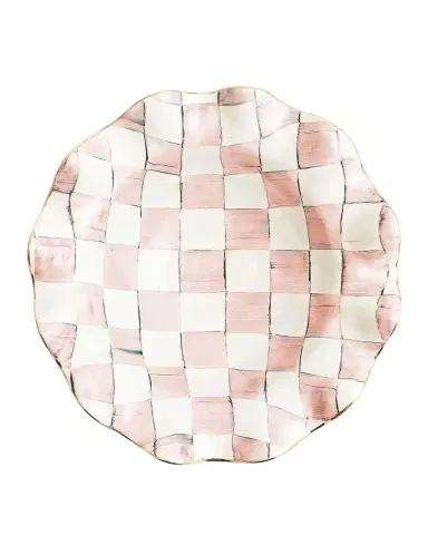MacKenzie-Childs Rosy Check Ceramic Fluted Serving Bowl | Thumbnail 1 MacKenzie-Childs Rosy Check Ceramic Fluted Serving Bowl | Thumbnail 1