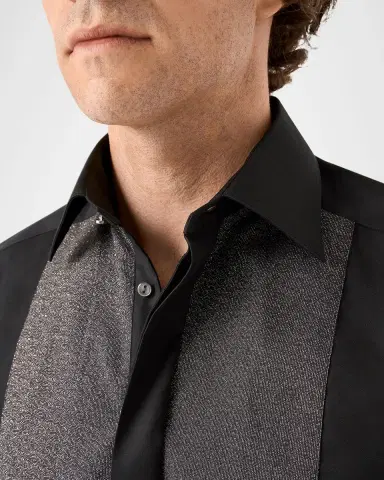 Eton Men's Evening Jacquard Bib Slim-Fit Dress Shirt | Thumbnail 3