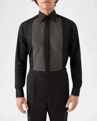 Eton Men's Evening Jacquard Bib Slim-Fit Dress Shirt | Thumbnail 5