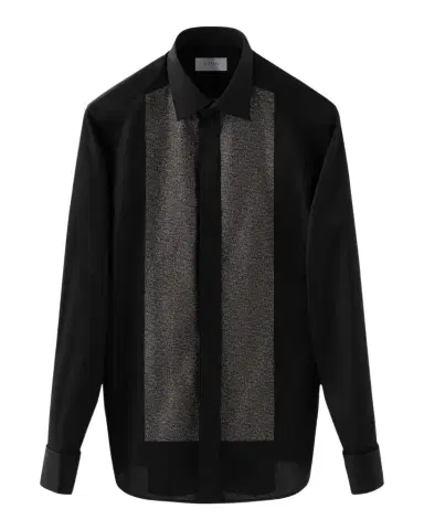 Eton Men's Evening Jacquard Bib Slim-Fit Dress Shirt | Thumbnail 1