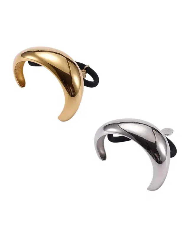 Wave Brass Hair Tie, Set of 2