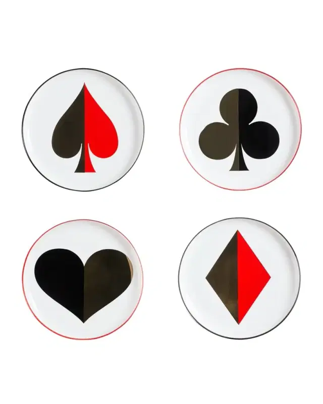 Jonathan Adler Dealers Choice Canape Plates, Set of 4