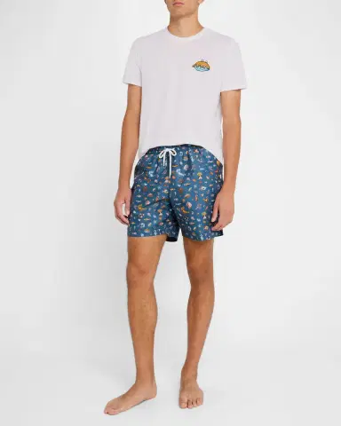 Derek Rose Men's Ripley Clam Crewneck T-Shirt | Thumbnail 2 Derek Rose Men's Ripley Clam Crewneck T-Shirt | Thumbnail 2