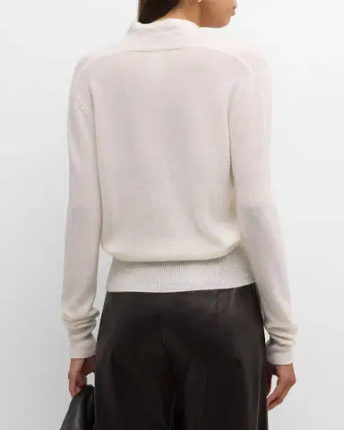 Neiman Marcus Cashmere Collection Cashmere Faux Wrap Sweater | Thumbnail 2 Neiman Marcus Cashmere Collection Cashmere Faux Wrap Sweater | Thumbnail 2