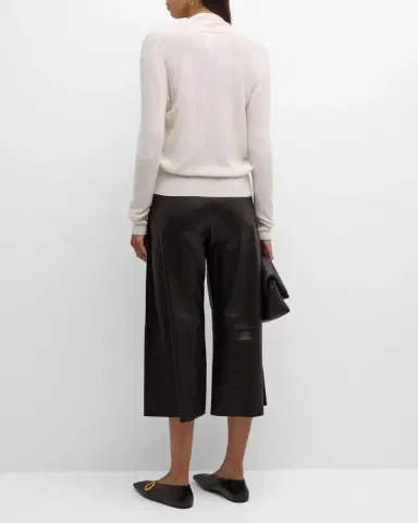 Neiman Marcus Cashmere Collection Cashmere Faux Wrap Sweater | Thumbnail 5 Neiman Marcus Cashmere Collection Cashmere Faux Wrap Sweater | Thumbnail 5