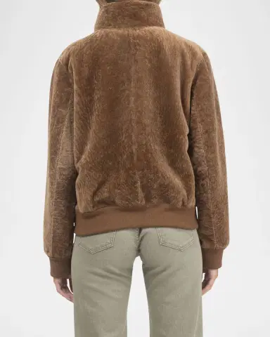 Gorski Reversible Textured Shearling Lamb Bomber Jacket | Thumbnail 6