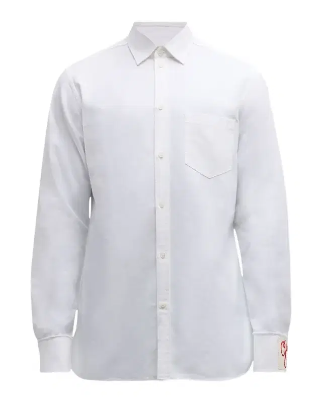 Men 's Compact Oxford Logo Sport Shirt