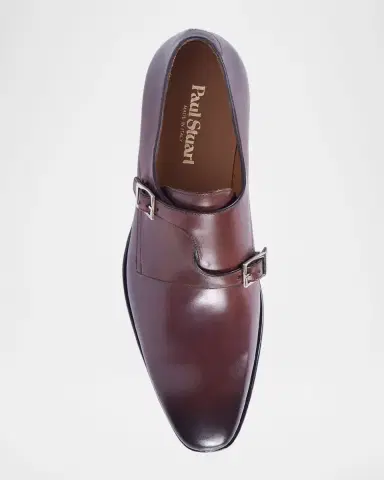 Paul Stuart Men's Samson Leather Monk Strap Loafers | Thumbnail 3 Paul Stuart Men's Samson Leather Monk Strap Loafers | Thumbnail 3