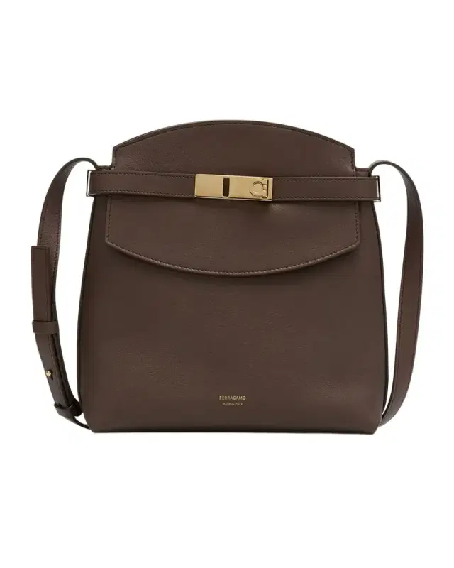 Ferragamo Hug Leather Messenger Crossbody Bag