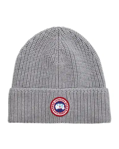 Canada Goose Men 's Arctic Rib-Knit Wool Beanie Hat | Thumbnail 1