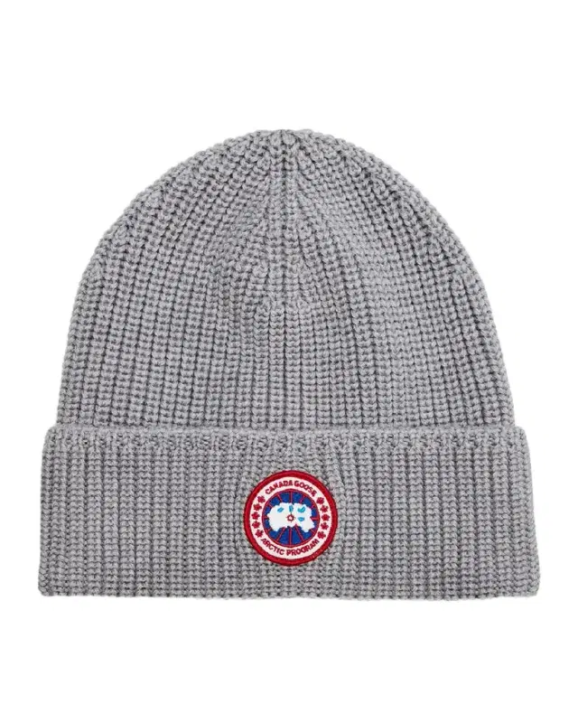 Canada Goose Men 's Arctic Rib-Knit Wool Beanie Hat