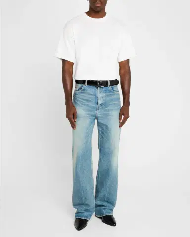 Saint Laurent Men's T-Shirt with Logo Patch | Thumbnail 2