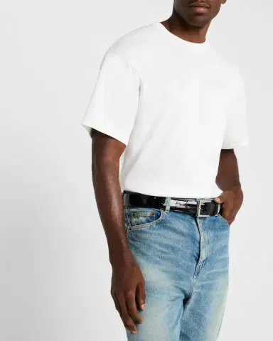 Saint Laurent Men's T-Shirt with Logo Patch | Thumbnail 6