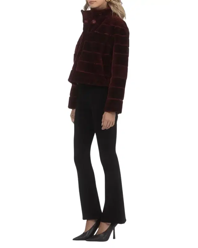Gorski Reversible Textured Lamb Shearling Jacket