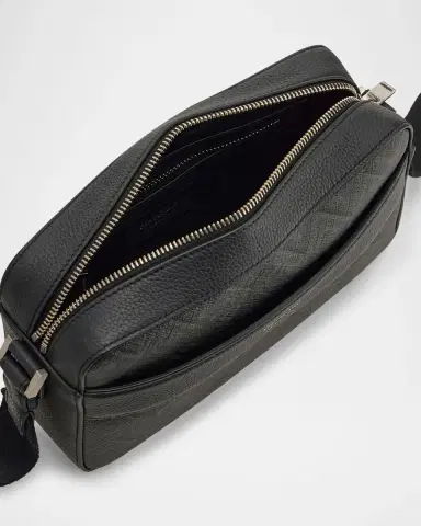 Ferragamo Men's Monogram Canvas and Leather Crossbody Bag | Thumbnail 6 Ferragamo Men's Monogram Canvas and Leather Crossbody Bag | Thumbnail 6