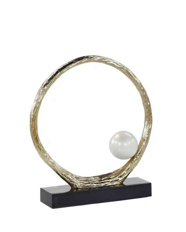 John-Richard Collection Anello Di Perle Sculpture On Iron Base, Large