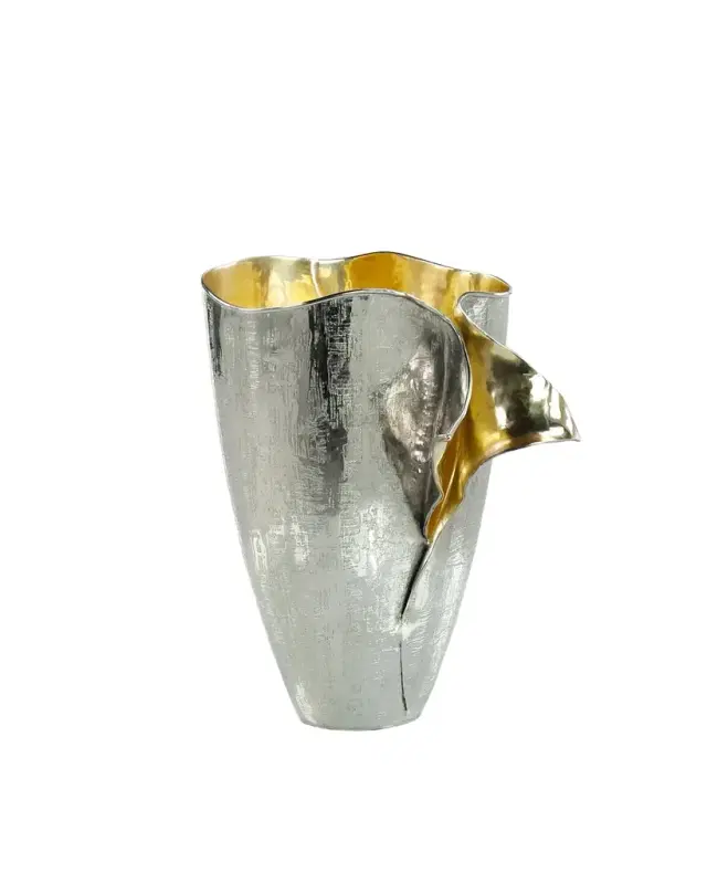 John-Richard Collection Andiamo Vase, Nickel