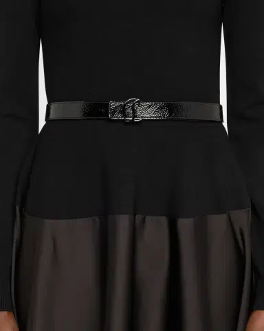 Christian Louboutin Loubi54 Reversible Belt in Patent and Smooth Leather | Thumbnail 1