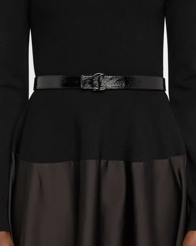 Loubi54 Reversible Belt in Patent and Smooth Leather