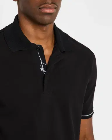 FERRAGAMO Men's Polo Shirt with Neck Signature | Thumbnail 4