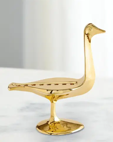 Jonathan Adler Brass Bird Hanukkah Menorah | Thumbnail 3