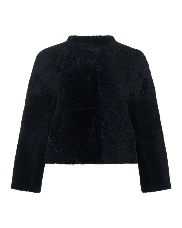 Gorski Reversible Collarless Shearling Lamb Jacket