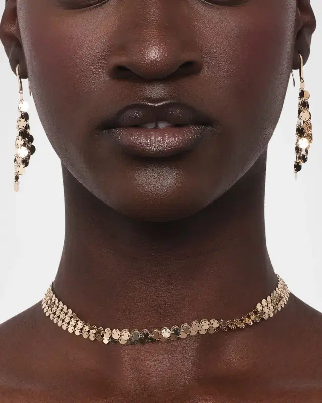 14K Gold Laser Chainmail 3-Row Necklace
