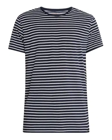 Derek Rose Men's Ryder Horizontal Stripe Crewneck T-Shirt | Thumbnail 1