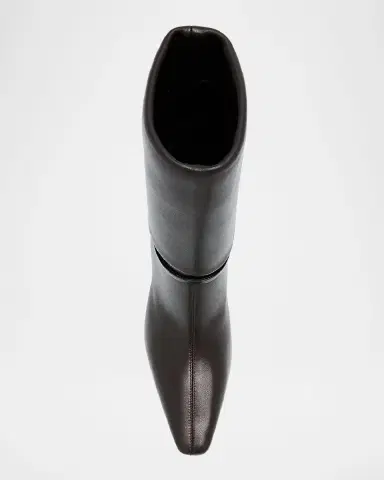 Saint Laurent Niki Leather YSL Buckle Ankle Booties | Thumbnail 5 Saint Laurent Niki Leather YSL Buckle Ankle Booties | Thumbnail 5
