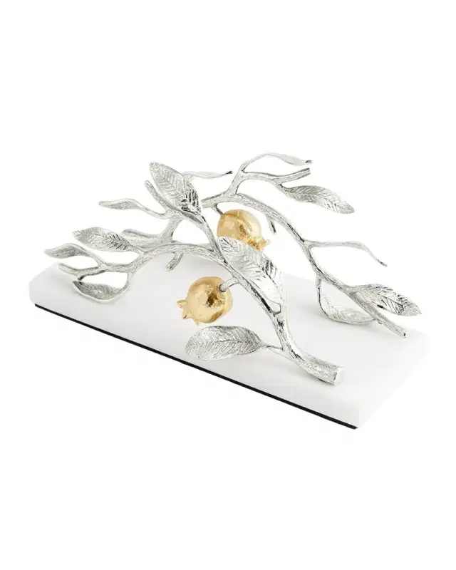 Michael Aram Pomegranate Silver & Gold Vertical Napkin Holder