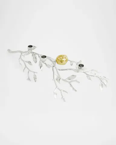 Michael Aram Pomegranate Silver & Gold Low Candleholders | Thumbnail 2 Michael Aram Pomegranate Silver & Gold Low Candleholders | Thumbnail 2