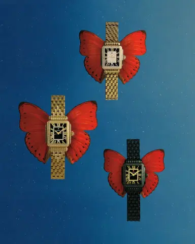 Michele Deco Madison Mid Noir Diamond Dial Gold Bracelet Watch | Thumbnail 3 Michele Deco Madison Mid Noir Diamond Dial Gold Bracelet Watch | Thumbnail 3
